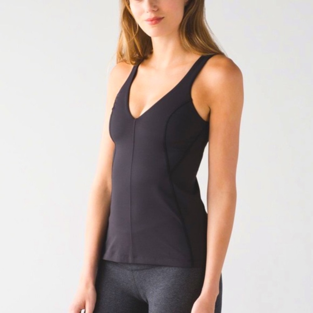 Lululemon Black Contour Tank Top Size 2